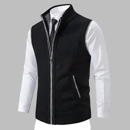 Men's Knit Sweater Vest Full-Zip