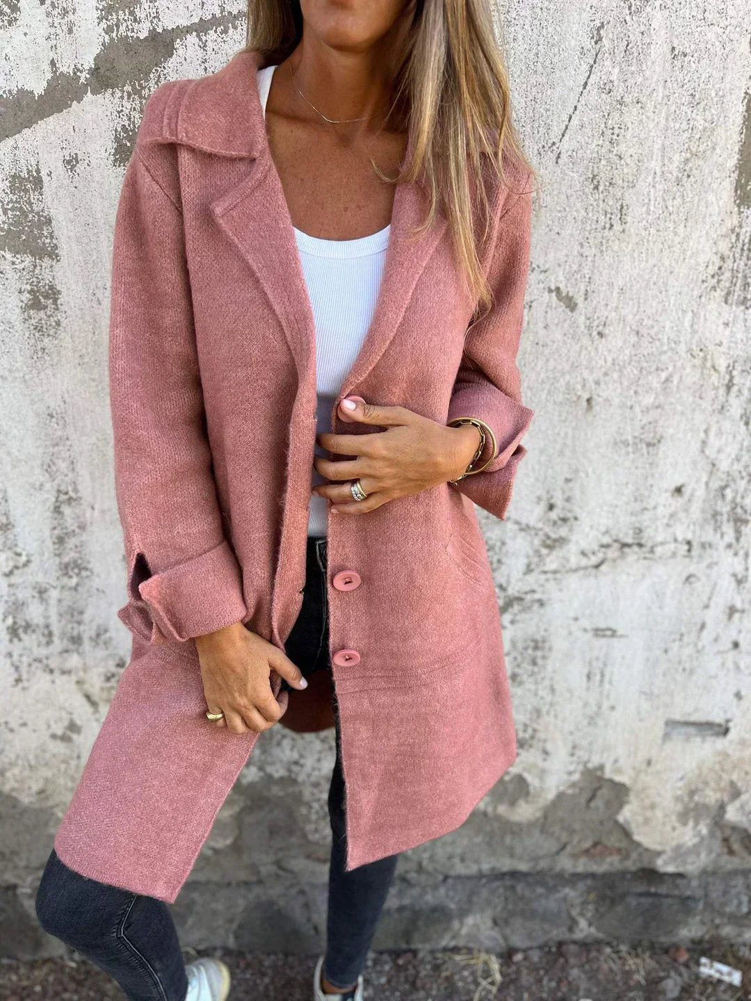 Women's Wool Lapel Coat
