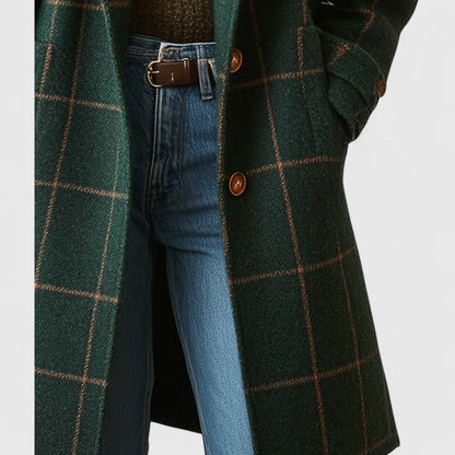 Classic Checked Winter Trench Coat