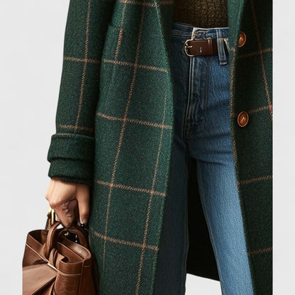 Classic Checked Winter Trench Coat