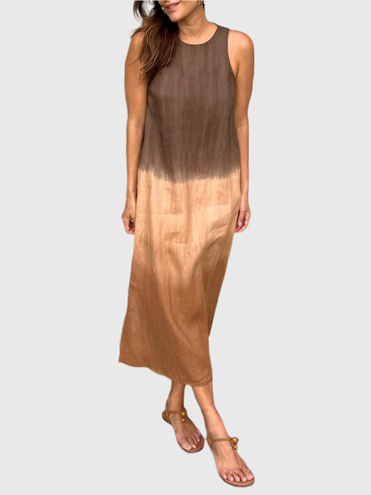 Women's Sleeveless Midi Dress Ombre - Fashinoza