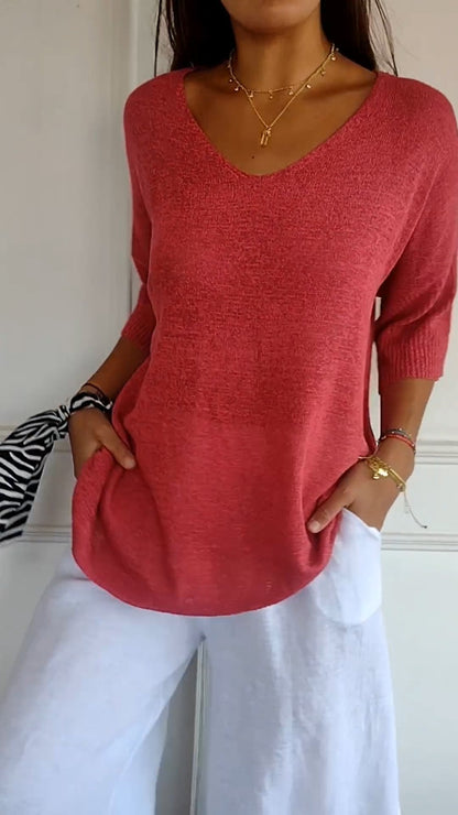 Daisy  | Women’s V Neck Casual Top