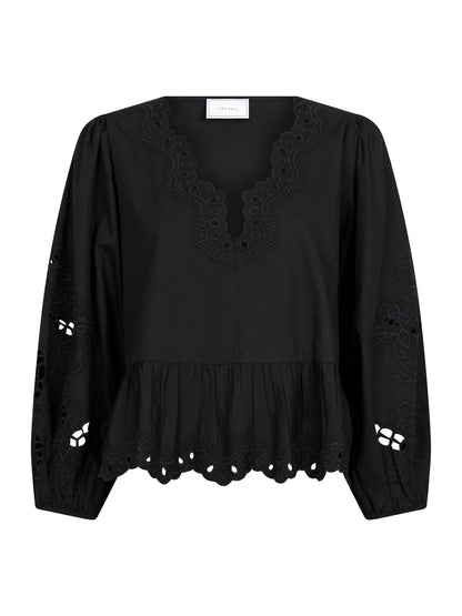 Women's Long Sleeve Peplum Blouse - Fashinoza