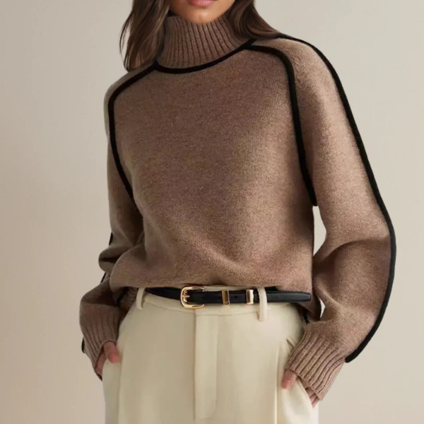 Fiona  | Women’s Winter Turtleneck Long Sleeve Sweater