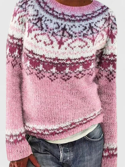 Women’s Mushroom Pattern Knit Sweater