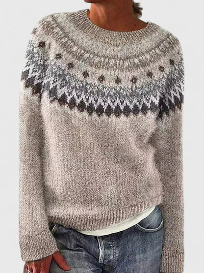 Women’s Mushroom Pattern Knit Sweater