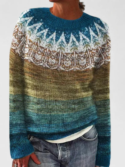Women’s Mushroom Pattern Knit Sweater