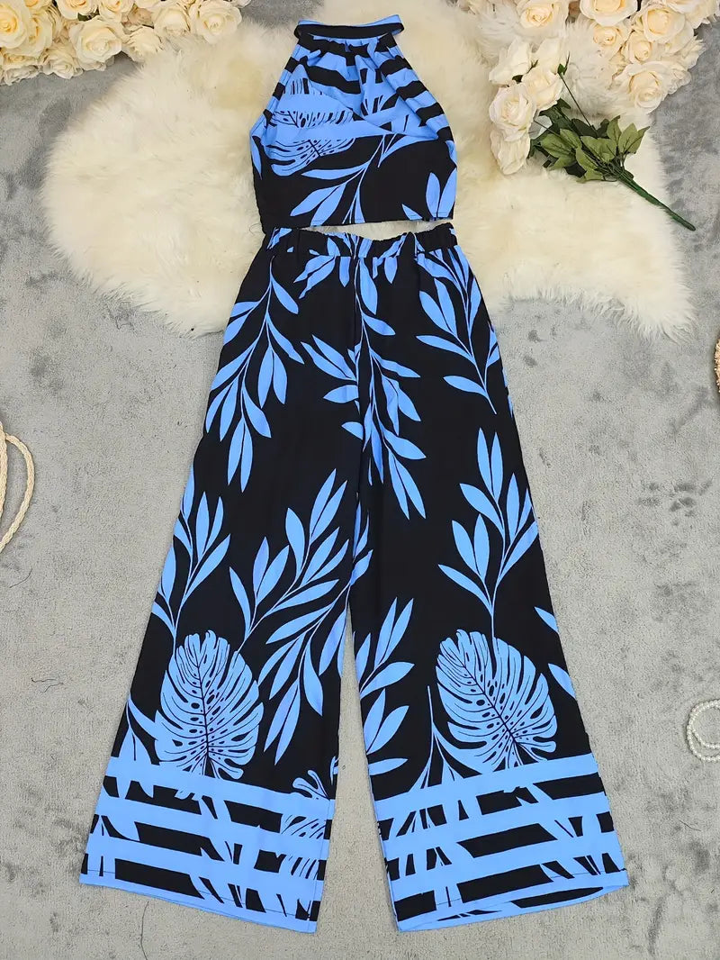 Image of Karina | Women's Halter Top Two-Piece Set