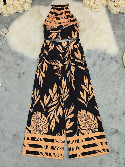 Image of Karina | Women's Halter Top Two-Piece Set