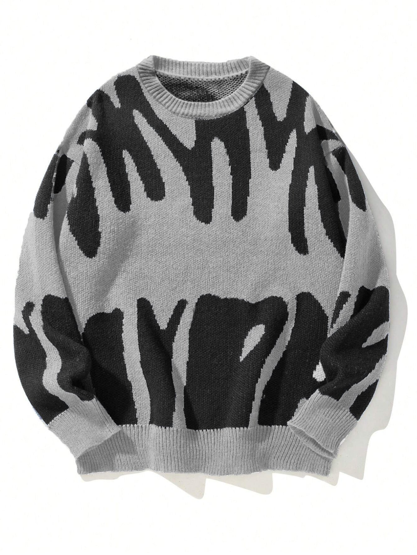 Women's Oversized Crewneck Graphic Sweater - Fashinoza