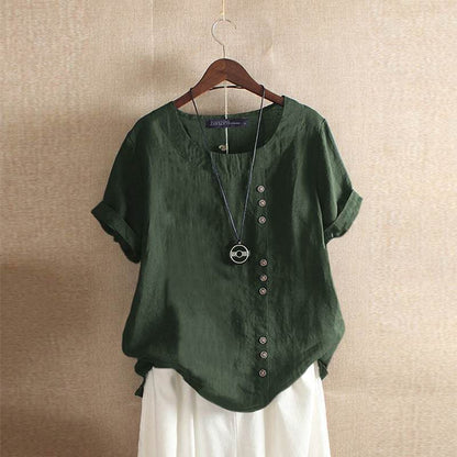 Women's Casual Button Down Blouse - Fashinoza