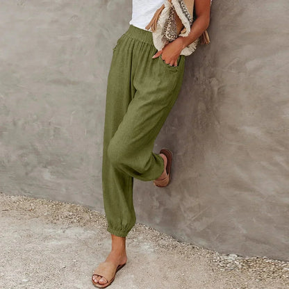 Women's High Waisted Jogger Pants - Fashinoza