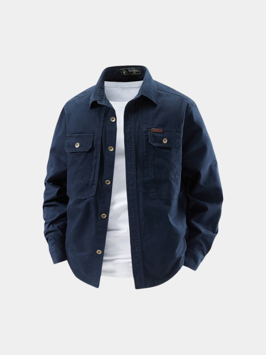 Men's Utility Shirt Button-Down Cotton - Fashinoza