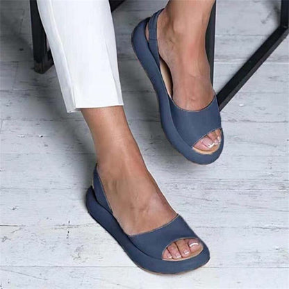Orthopedic Open Toe Slingback Sandals Women Casual Flat Thick Sole Slippers