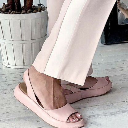 Orthopedic Open Toe Slingback Sandals Women Casual Flat Thick Sole Slippers