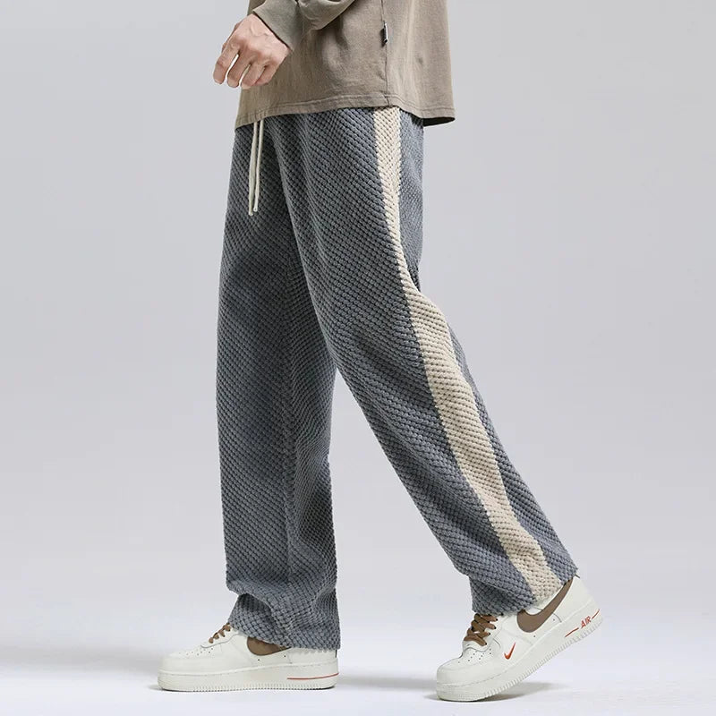 Men's Wide Leg Track Pants - Fashinoza