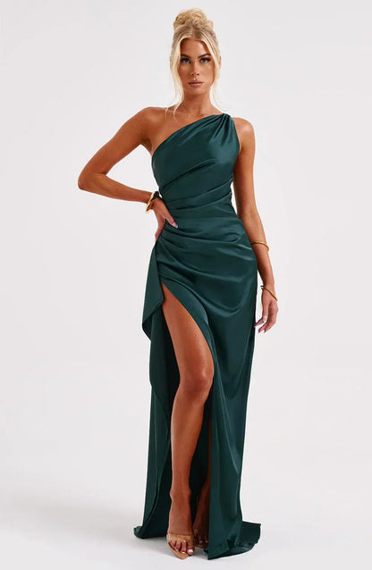 Image of Kendra | Women's One Shoulder Maxi Dress