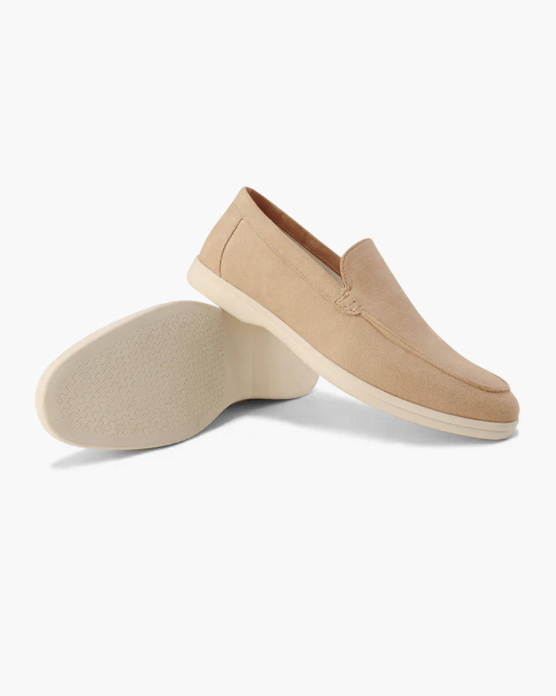 Men's Slip-On Loafers Casual Leather Brown - Fashinoza