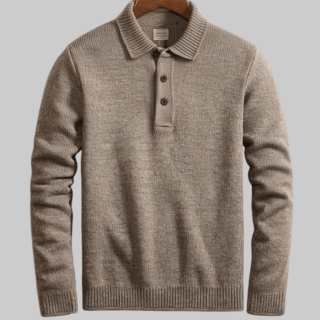 Men's Polo Knit Sweater