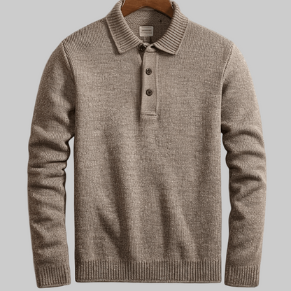 Men's Polo Knit Sweater