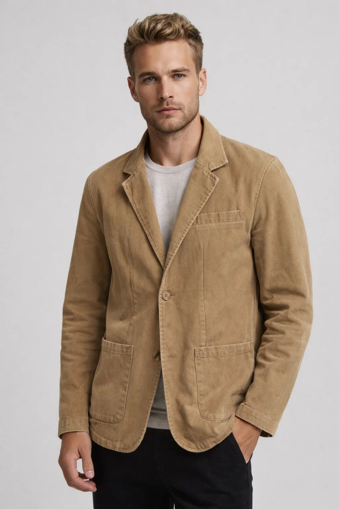 Men's Single Breasted Blazer Jacket - Fashinoza