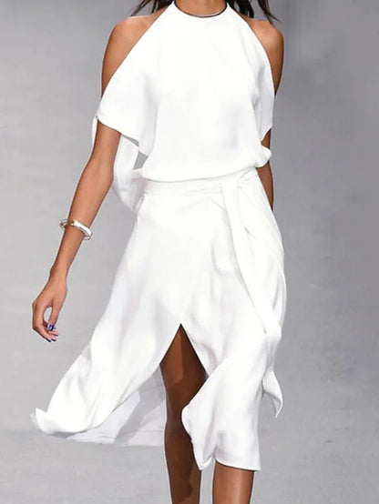 Sharon - Halter Midi Dress