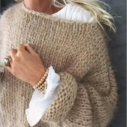 Women's Oversized Sweater Round Neck