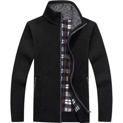 Men's Full Zip Knit Jacket - Fashinoza