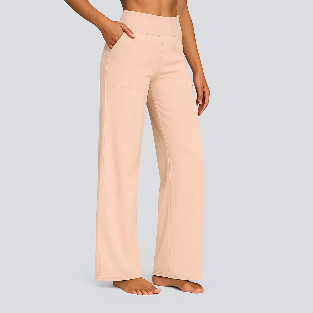 High-Waist Straight-Leg Performance Pants