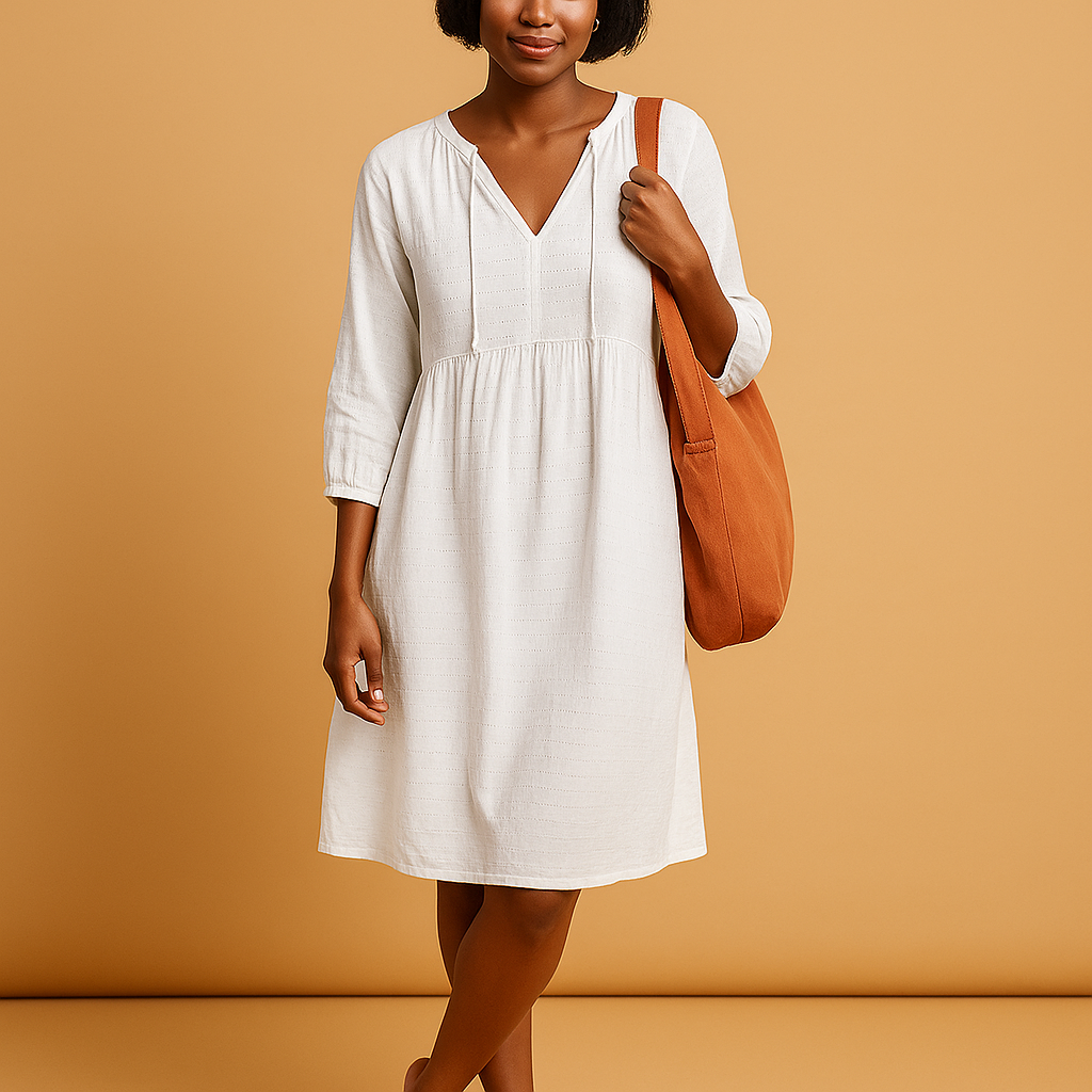 Women's Knee Length Summer Dress - 
Fashinoza
