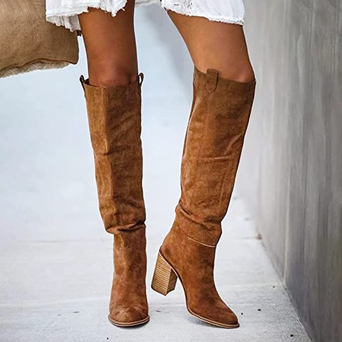 Classic Knee-High Heeled Boots