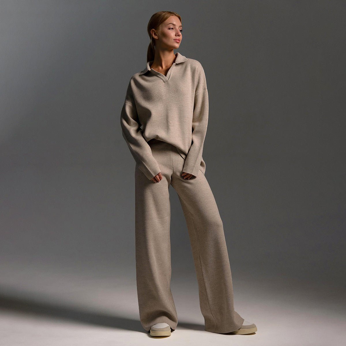 Women's Knitted Tracksuit - Fashinoza