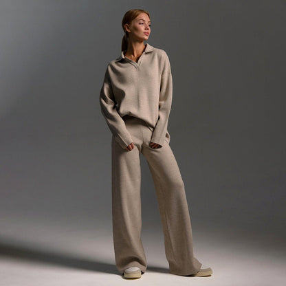 Women's Knitted Tracksuit - Fashinoza