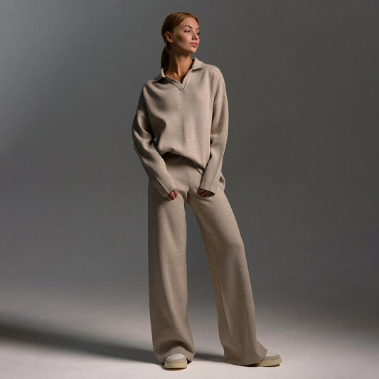 Women's Knitted Tracksuit - Fashinoza