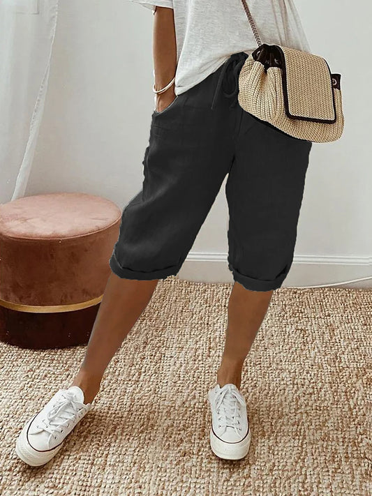 Men's Drawstring Shorts Rolled Hem - Fashinoza