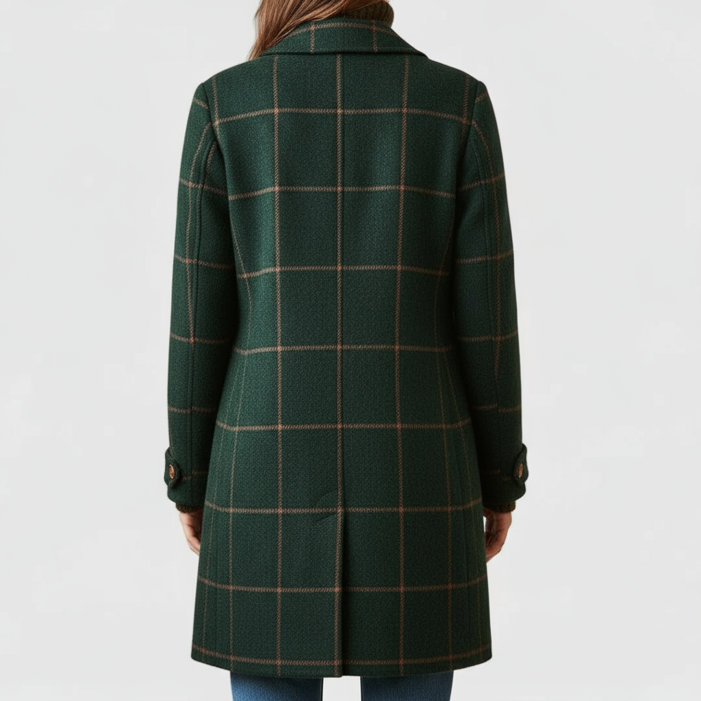 Classic Checked Winter Trench Coat
