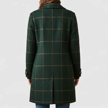 Classic Checked Winter Trench Coat