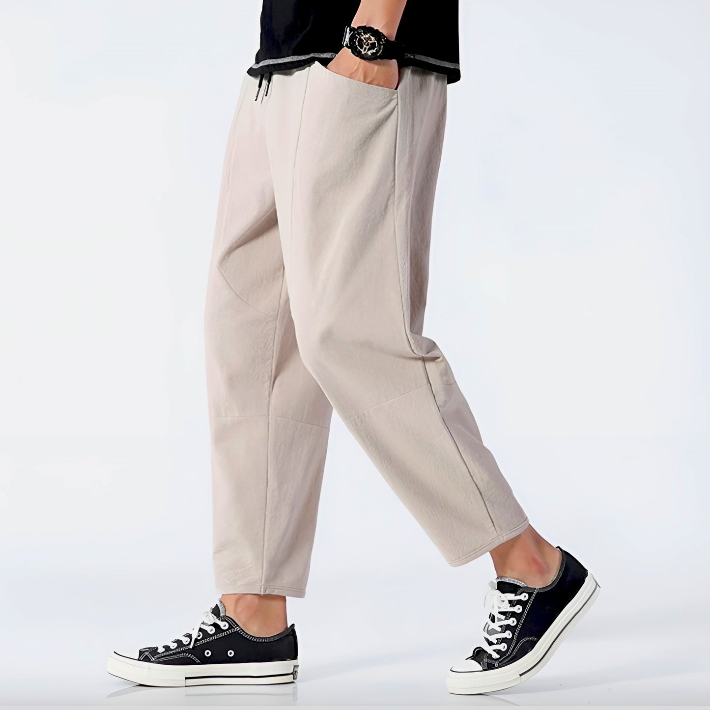 Image of Kris | Men's Cropped Drawstring Pants