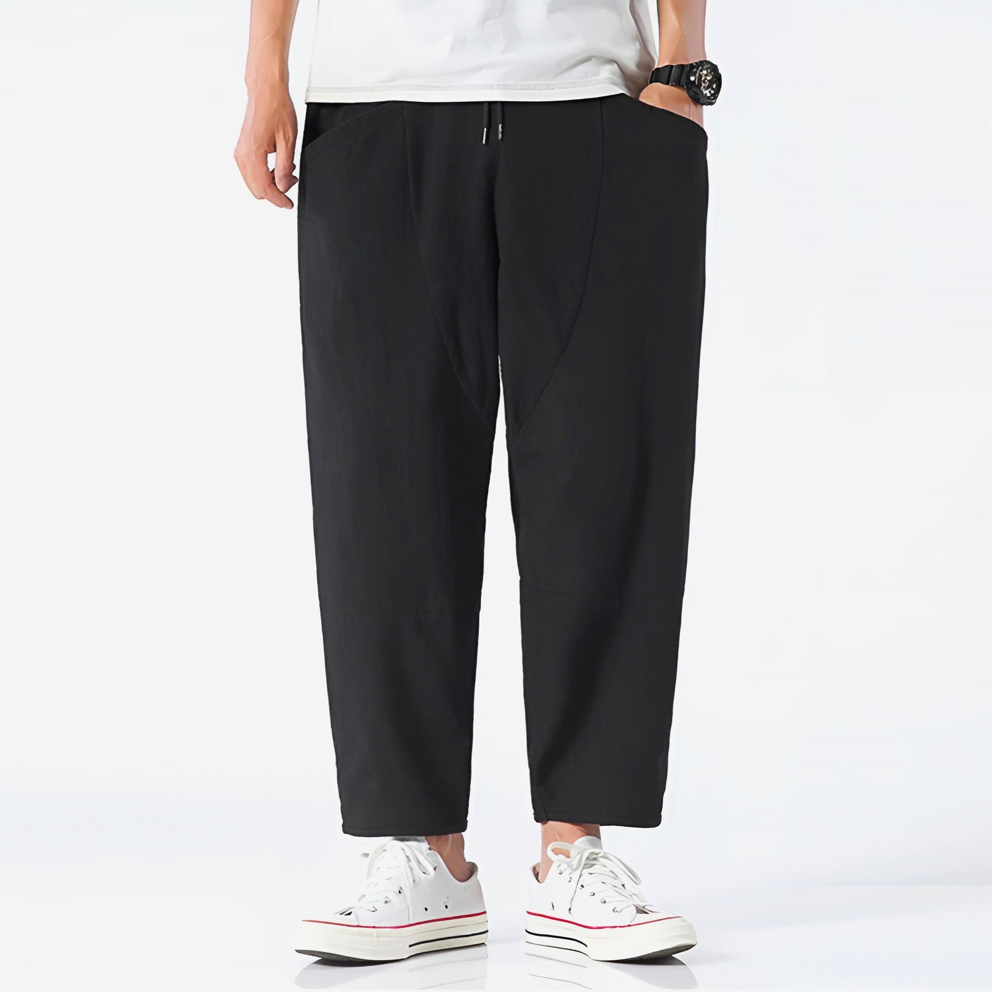 Image of Kris | Men's Cropped Drawstring Pants
