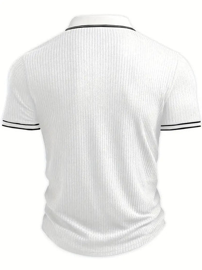 Image of Kris | Men's Ribbed Polo Shirt