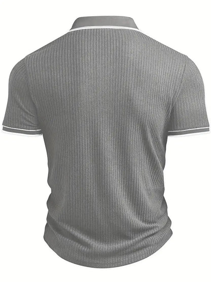 Image of Kris | Men's Ribbed Polo Shirt