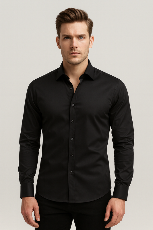 Men's Slim Fit Dress Shirt Button Up - Fashinoza