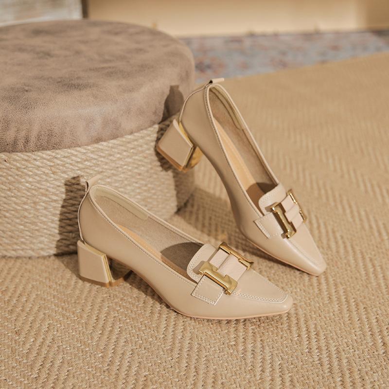Women's Orthopedic Block Heel Loafers - Fashinoza