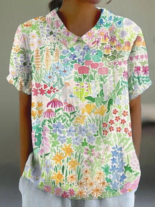 Kylie Women's Floral Blouse Relaxed Fit - Fashinoza