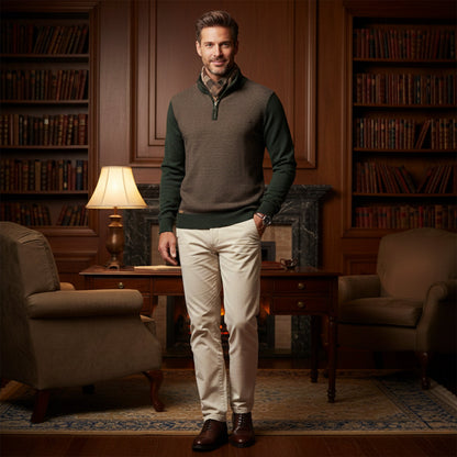Oban Men's Half Zip Winter Knit Sweater
