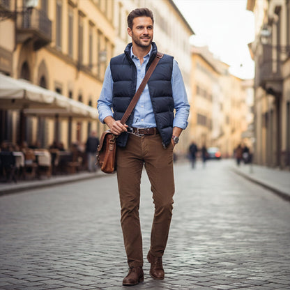 Men's Padded Winter Puffer Gilet