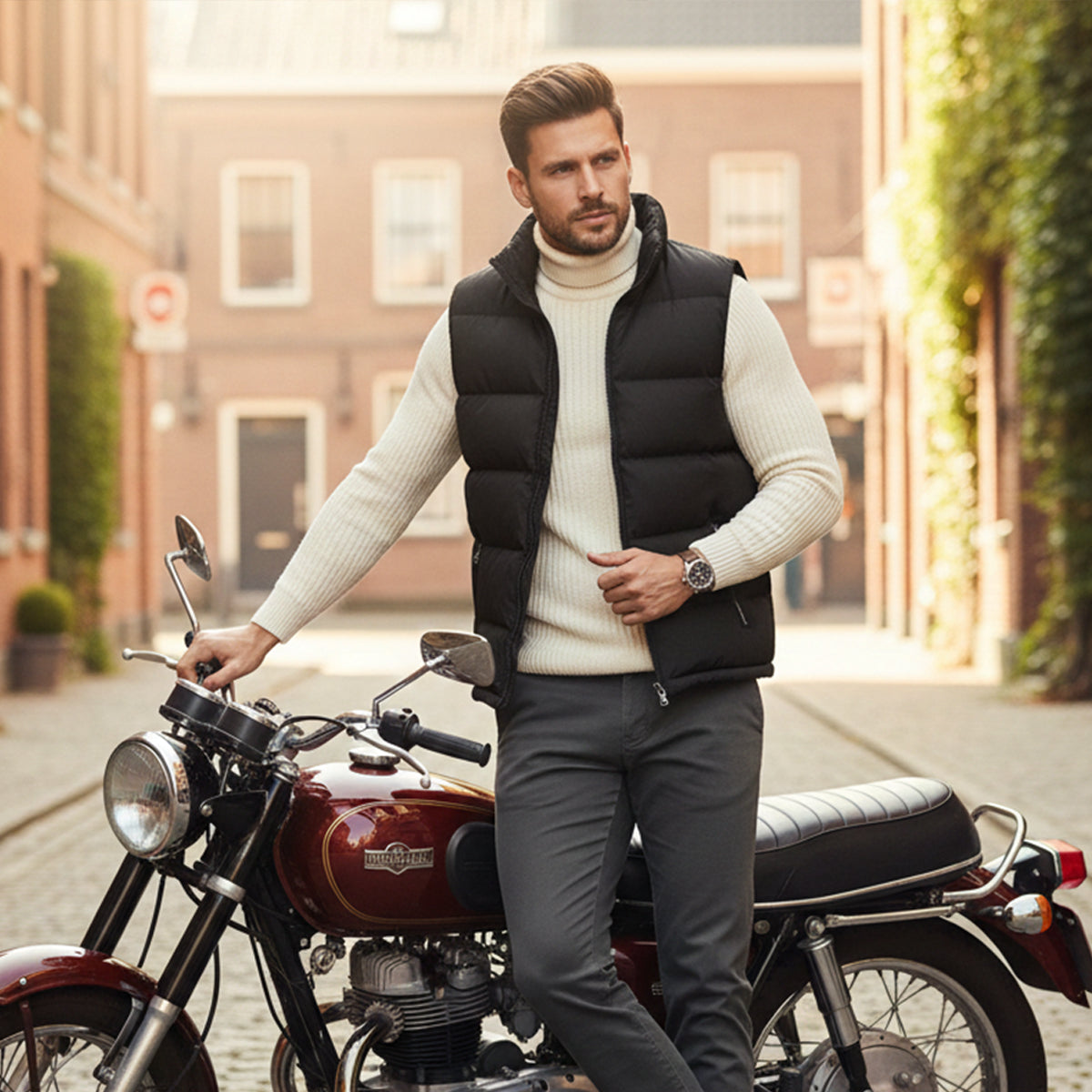 Men's Padded Winter Puffer Gilet