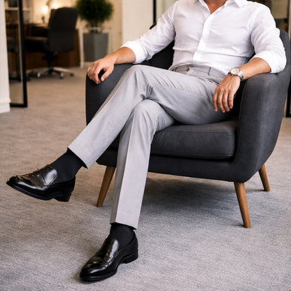 Men's Tailored Pleated Pants Classic Wool