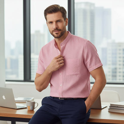Men's Oversized Cotton Linen Beach Shirt