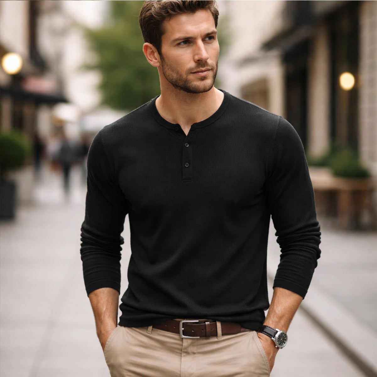 Mens Textured Stripe Button Down Shirt